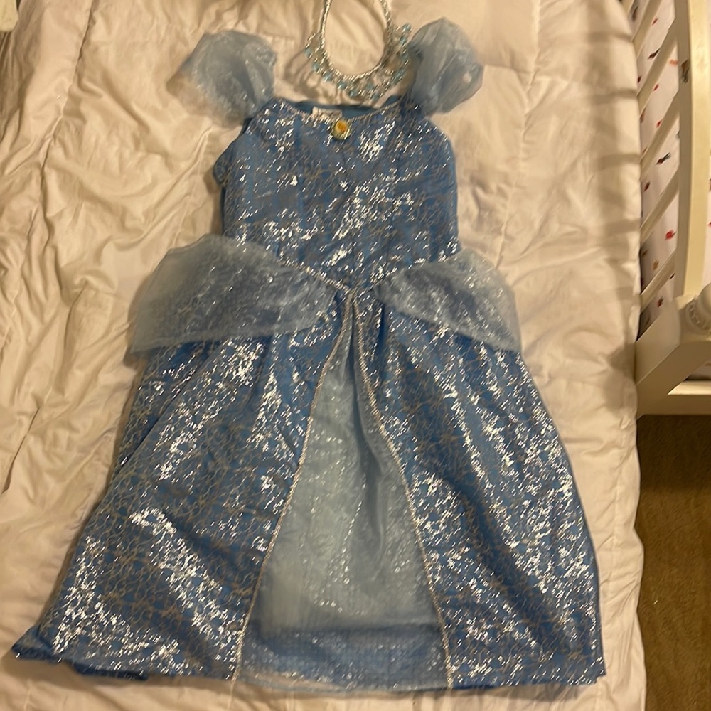 Disney Cinderella dress and tiara.